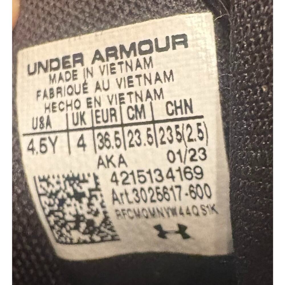 Under Armour Lockdown 4.5Y Red Black - Picture 2 of 7